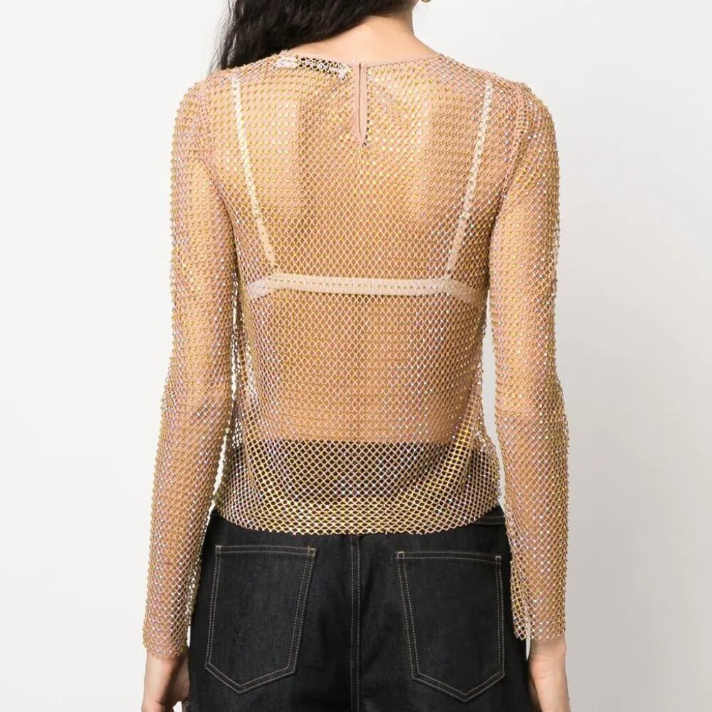 Self Portrait Crystal Mesh top - US 4 - Picture 4 of 11
